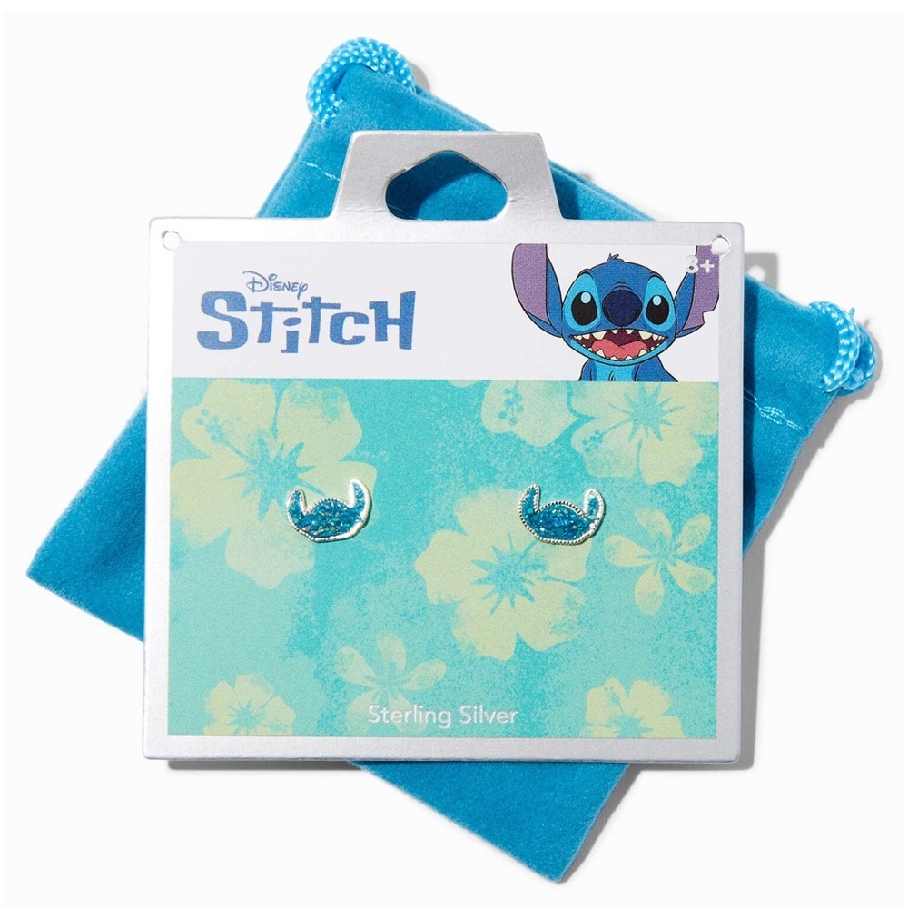 Disney Stitch & Sterling Silver Earrings  w Dust Bag